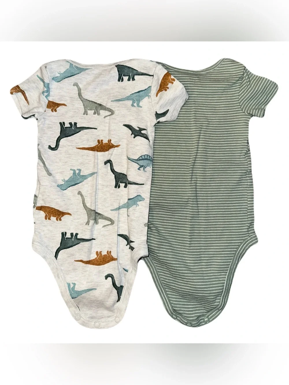 Carter's Green & Dino Print Two Piece Set Short-Sleeve Baby One-Piece Set 6-9m